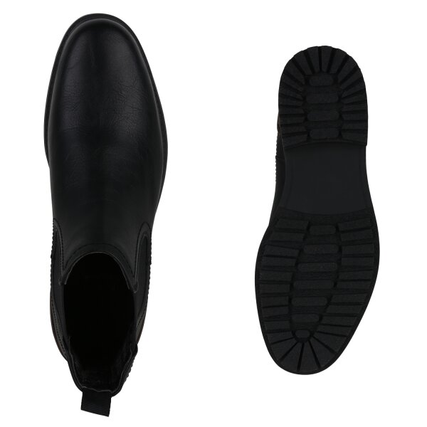Stiefelparadies Herren Chelsea Boots in Schwarz Dunkelbraun Discount Store für neue Produkte
