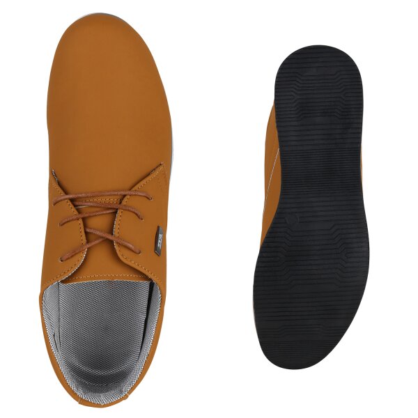 Stiefelparadies Herren Klassische Halbschuhe in Hellbraun Kostenloser Versand international