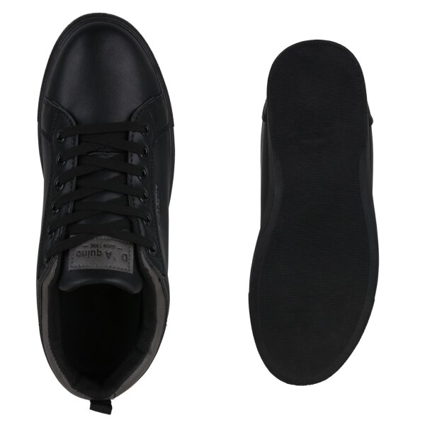 Stiefelparadies Herren Sneaker Low in Schwarz Begrenzt auf 3 Tage