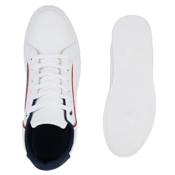 Stiefelparadies Herren Sneaker Low in Weiss Speichern exportieren