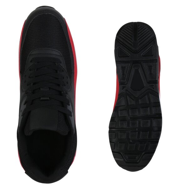 Stiefelparadies Herren Laufschuhe in Schwarz Rot Angebote