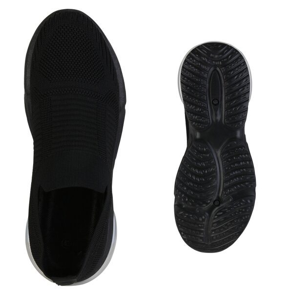 Stiefelparadies Herren Slip Ons in Schwarz im Angebot