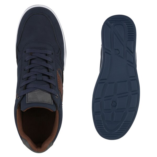 Stiefelparadies Herren Sneaker low in Schwarz Dunkelblau Meist gekauft
