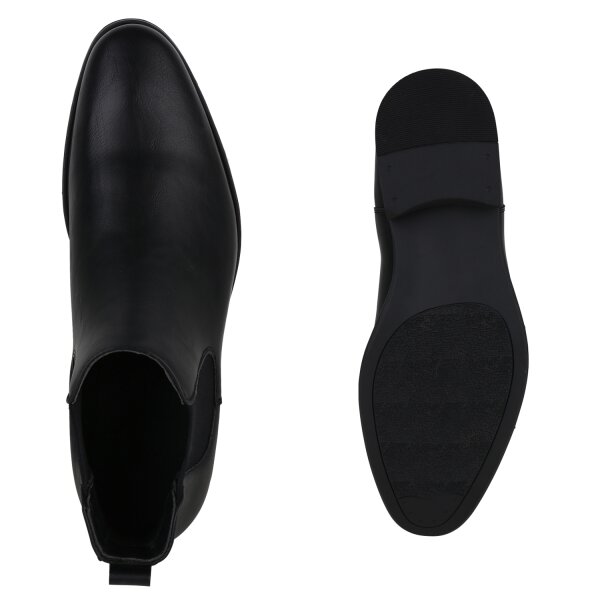Stiefelparadies Herren Chelsea Boots in Schwarz Fabrik Onlineshop