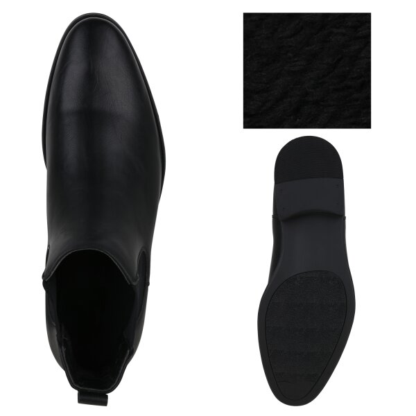 Stiefelparadies Herren Chelsea Boots in Schwarz Fabrikpreis
