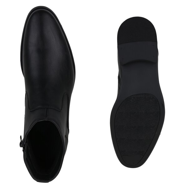 Stiefelparadies Herren Klassische Boots in Schwarz Sonderangebot