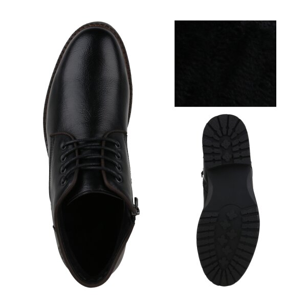 Stiefelparadies Herren Klassische Halbschuhe in Schwarz Günstig kaufen