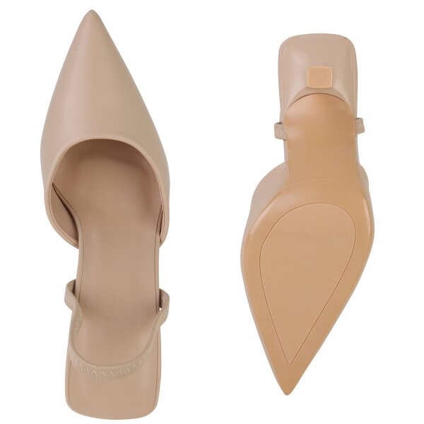 Stiefelparadies Damen Slingpumps in Beige Exklusive Angebote