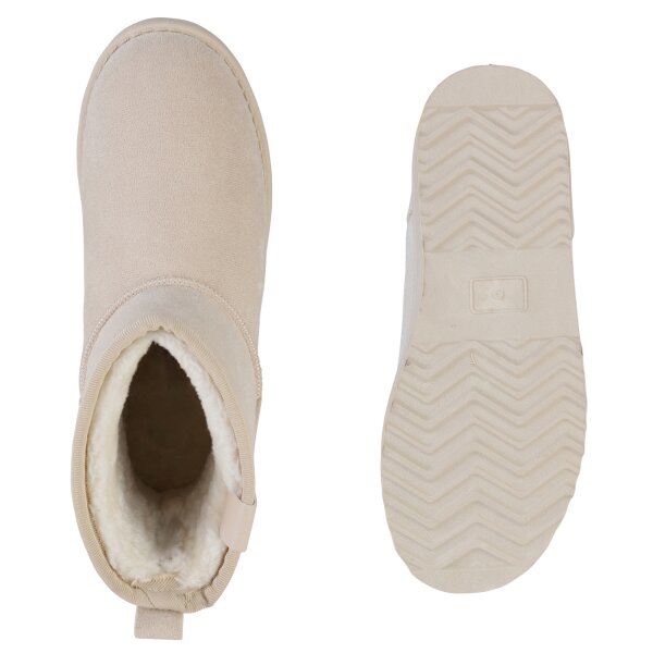 Stiefelparadies Damen Winter Boots in Beige Bis zu 60% Rabatt