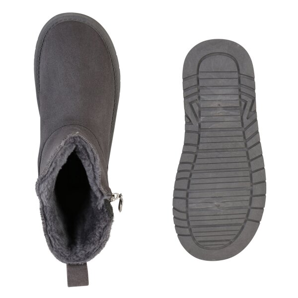 Stiefelparadies Damen Winter Boots in Grau 50% Rabatt mit kostenlosem Versand