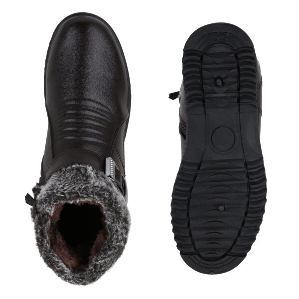 Stiefelparadies Damen Winter Boots in Braun Vatertagsangebot