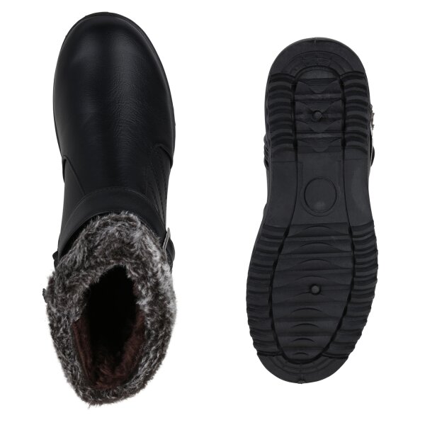 Stiefelparadies Damen Winter Boots in Schwarz Lagerräumung