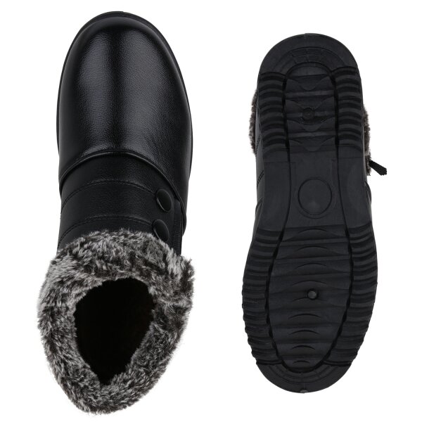 Stiefelparadies Damen Winter Boots in Schwarz Heißer Verkauf