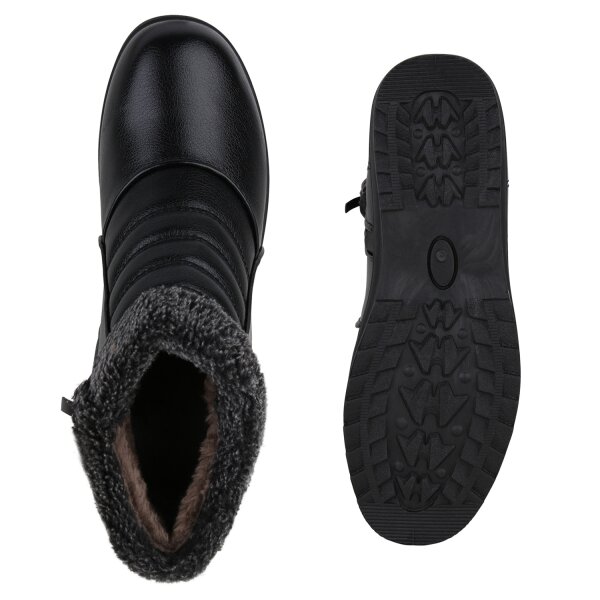 Stiefelparadies Damen Winter Boots in Schwarz Große Rabatte