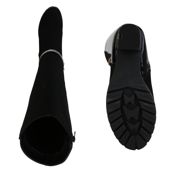 Stiefelparadies Damen High Heels in Schwarz Lack 2025