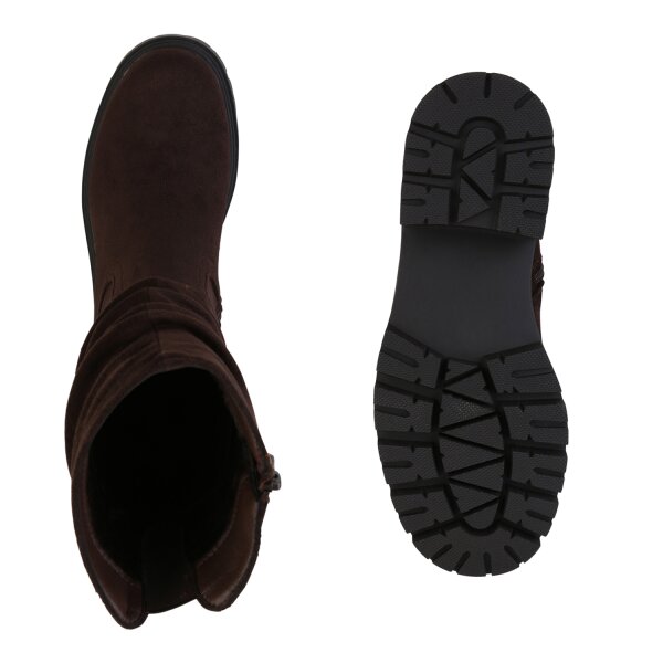 Stiefelparadies Damen Klassische Stiefel in Braun Outlet
