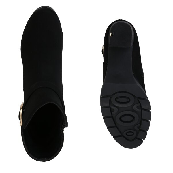 Stiefelparadies Damen Klassische Stiefeletten in Schwarz im Angebot