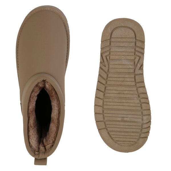 Stiefelparadies Damen Winter Boots in Khaki Cyber Monday