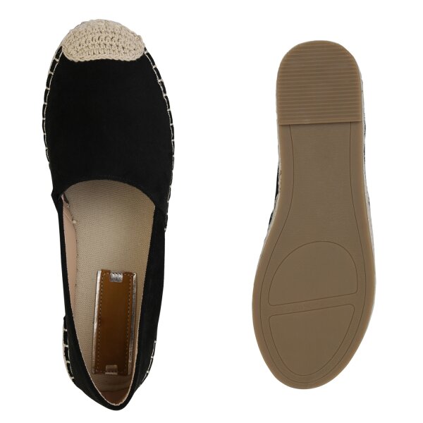 Stiefelparadies Damen Espadrilles in Schwarz Muttertagsangebot