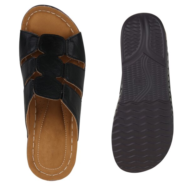 Stiefelparadies Damen Komfort Sandalen in Silber Fabrikladen