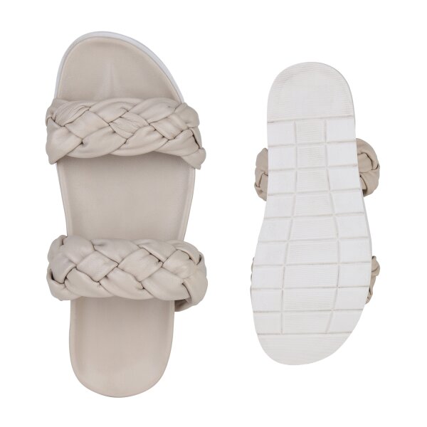 Stiefelparadies Damen Pantoletten in Beige Blitzverkäufe