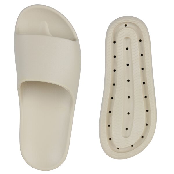 Stiefelparadies Damen Pantoletten in Beige Limitierter Zeitrabatt