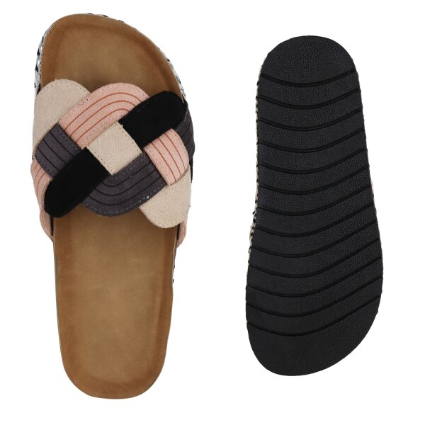 Stiefelparadies Damen Pantoletten in Schwarz Osterangebot