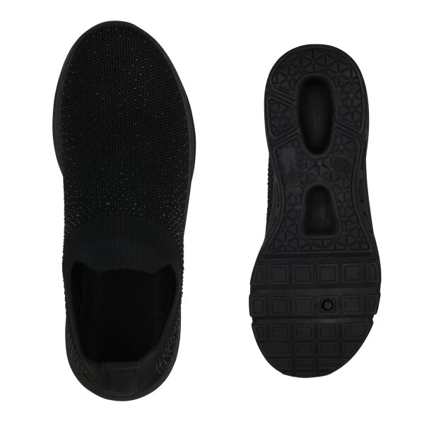 Stiefelparadies Damen Slip Ons in Schwarz Meist gekauft
