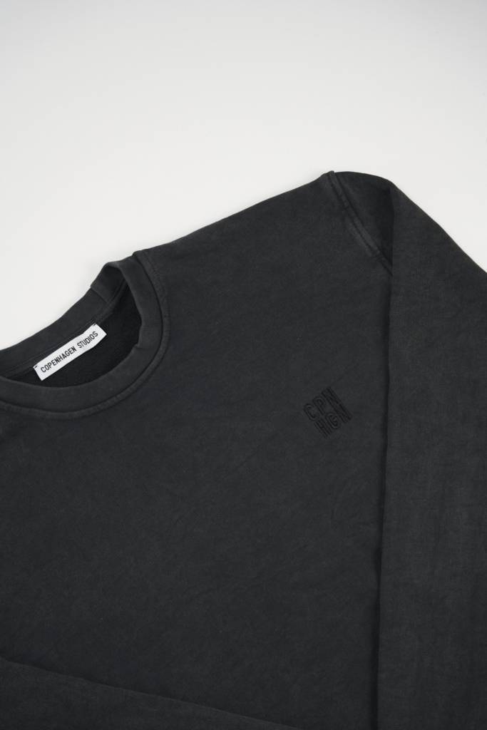 Studio Copenhagen CPH SWEAT 12 cotton washed black Vierteljährliche Förderung