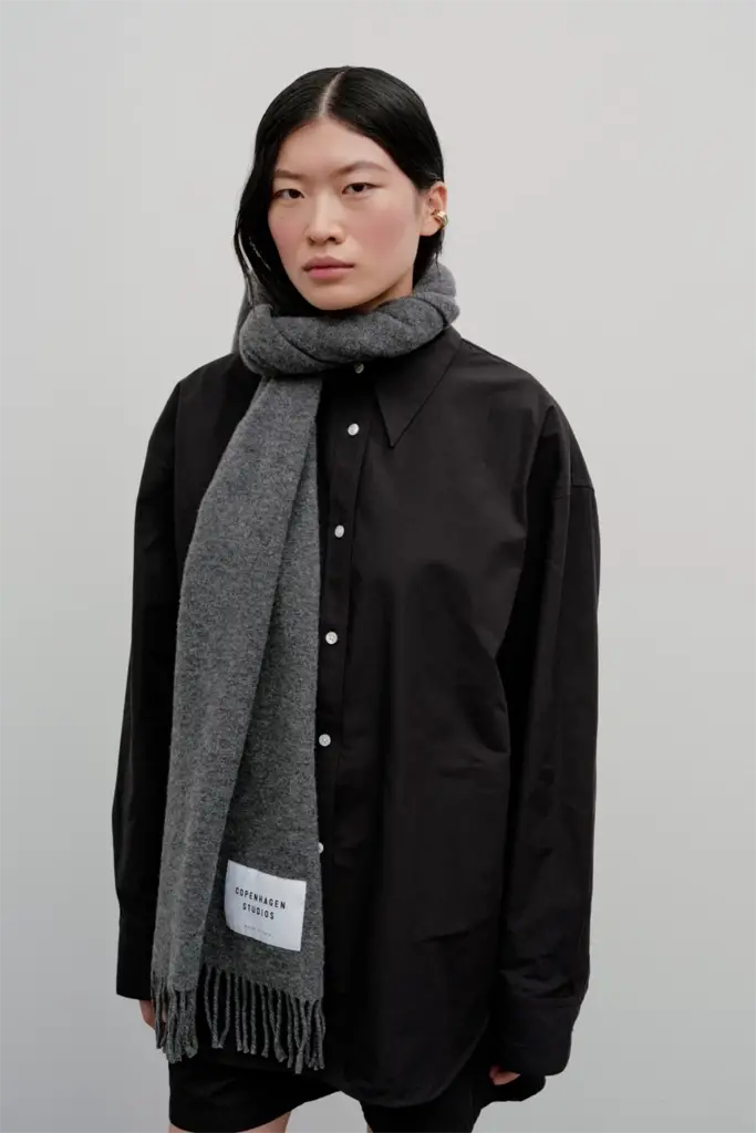 Studio Copenhagen CPH SHAWL 6 wool mix anthracite 50% Rabatt mit kostenlosem Versand