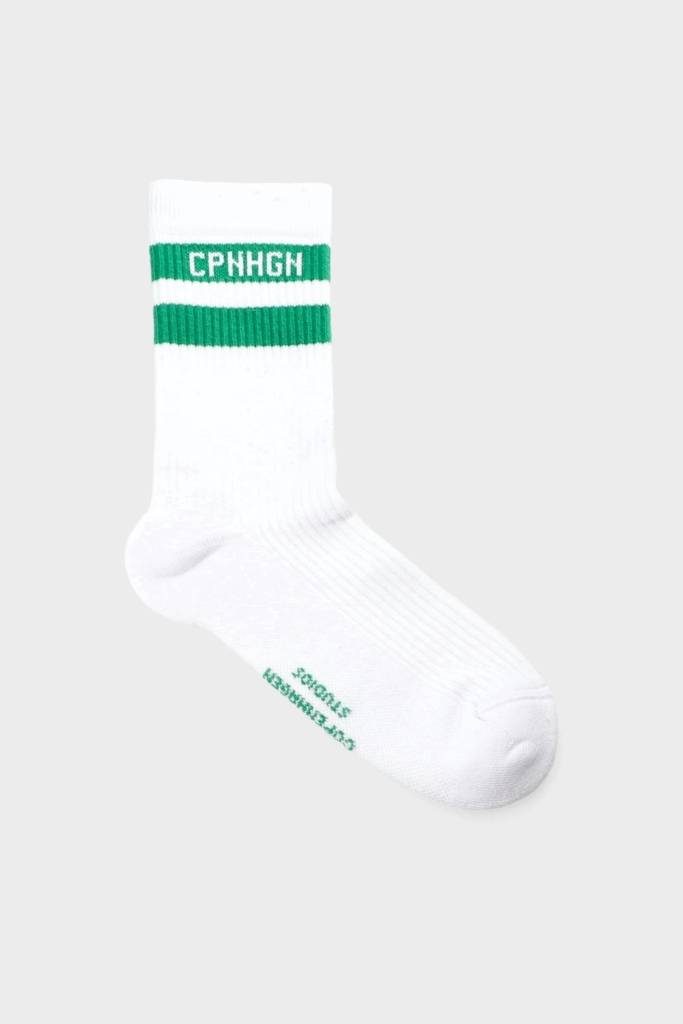 Studio Copenhagen CPH SOCKS 3 cotton blend white/green Schlussverkauf