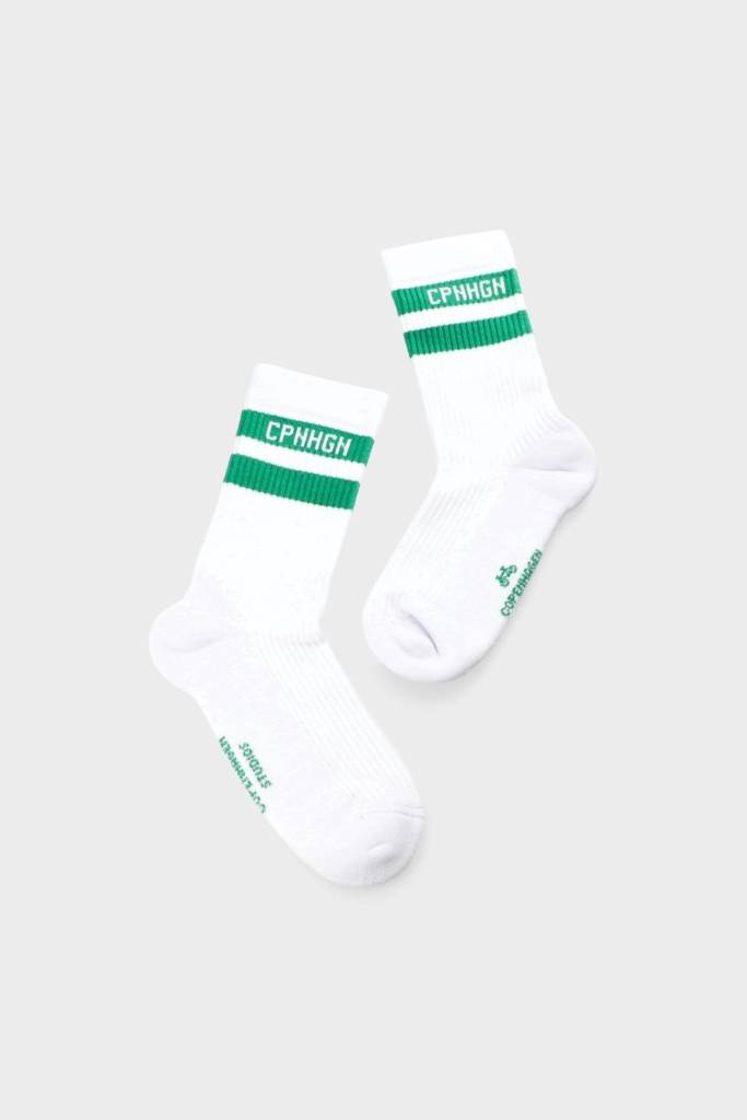Studio Copenhagen CPH SOCKS 3 cotton blend white/green Schlussverkauf