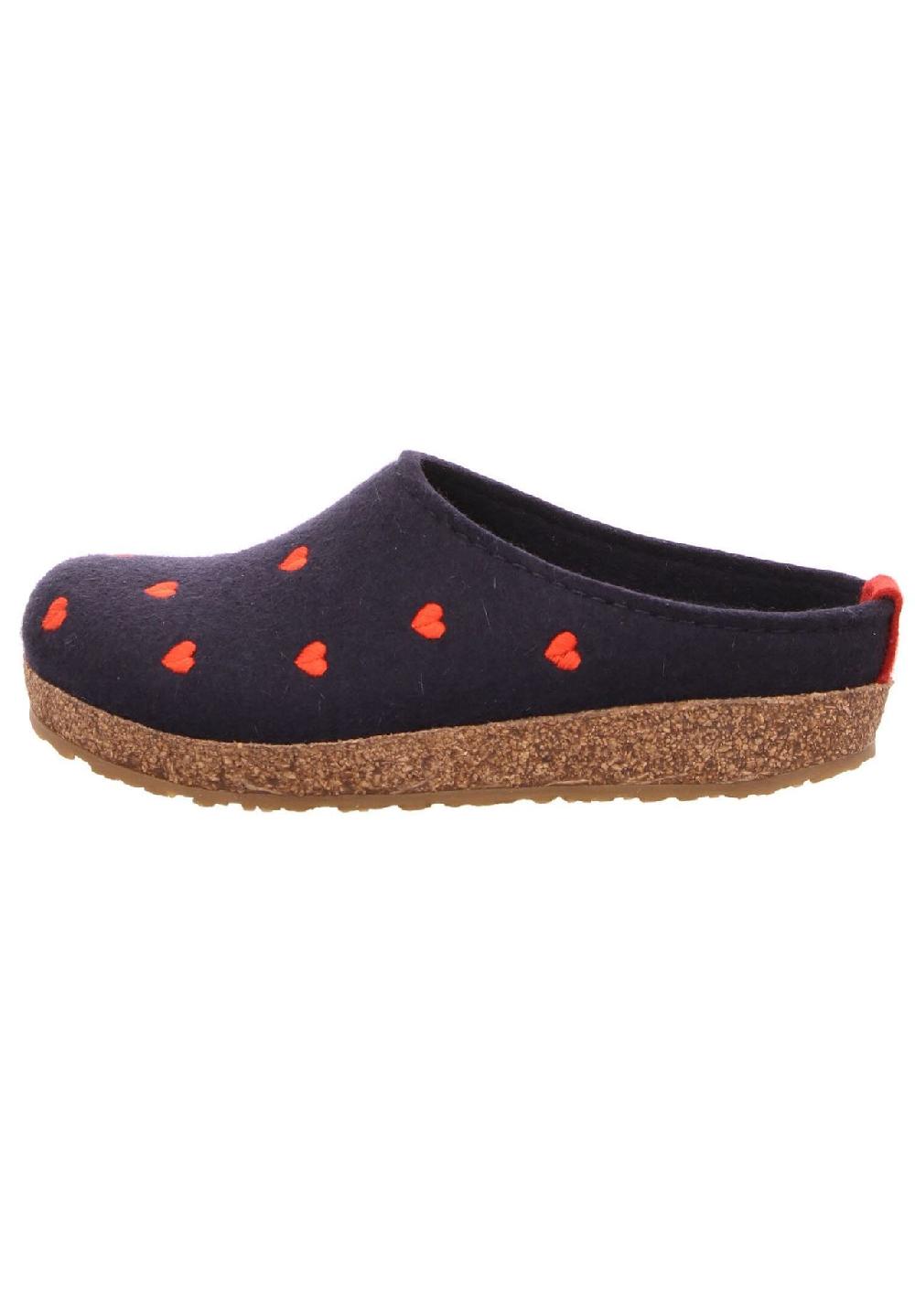 HAFLINGER Pantolette Grizzly Cuoricini Sonderangebot der Fabrik