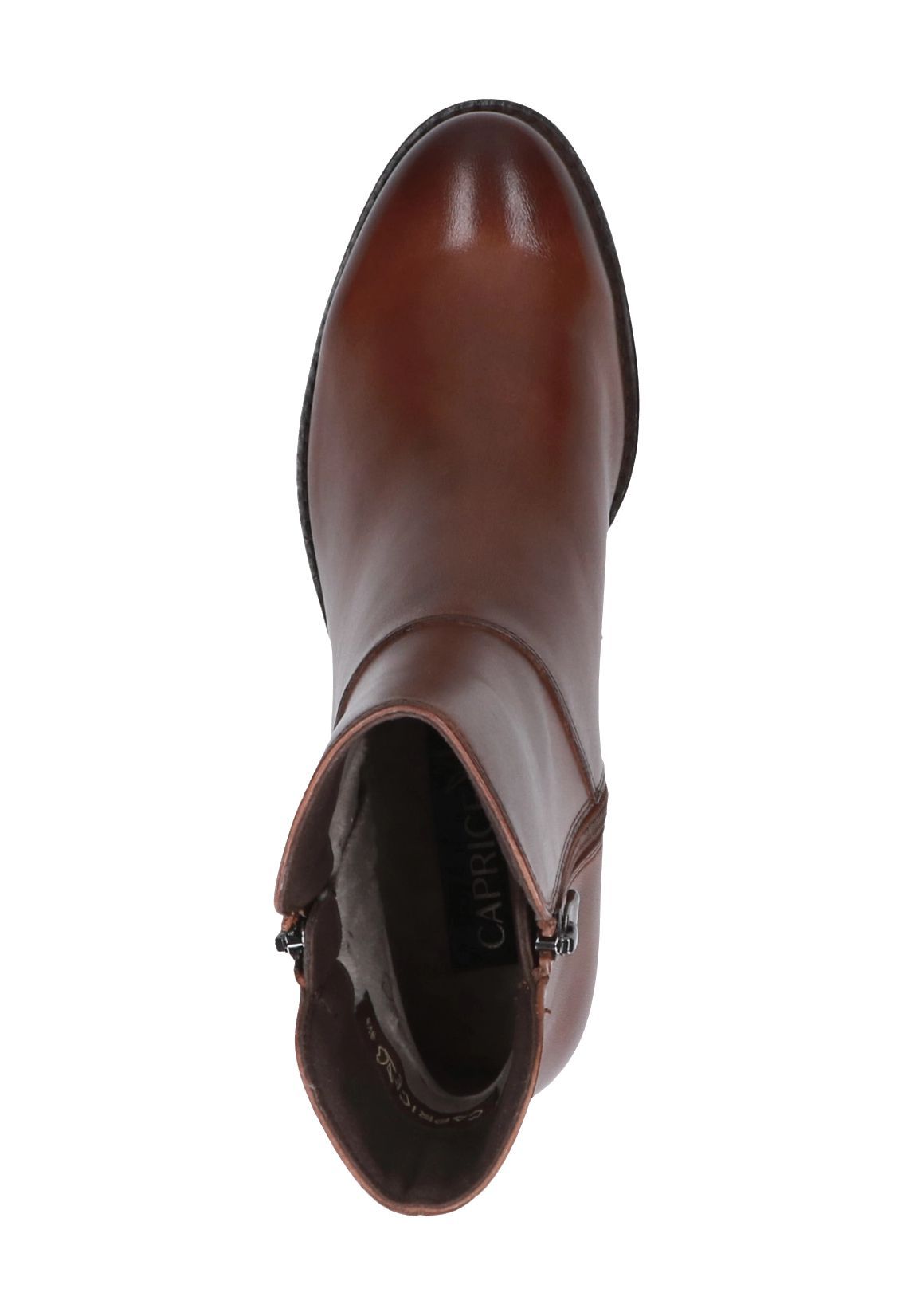 Caprice Stiefeletten Leder Blockabsatz für Damen Kostenloser Versand international