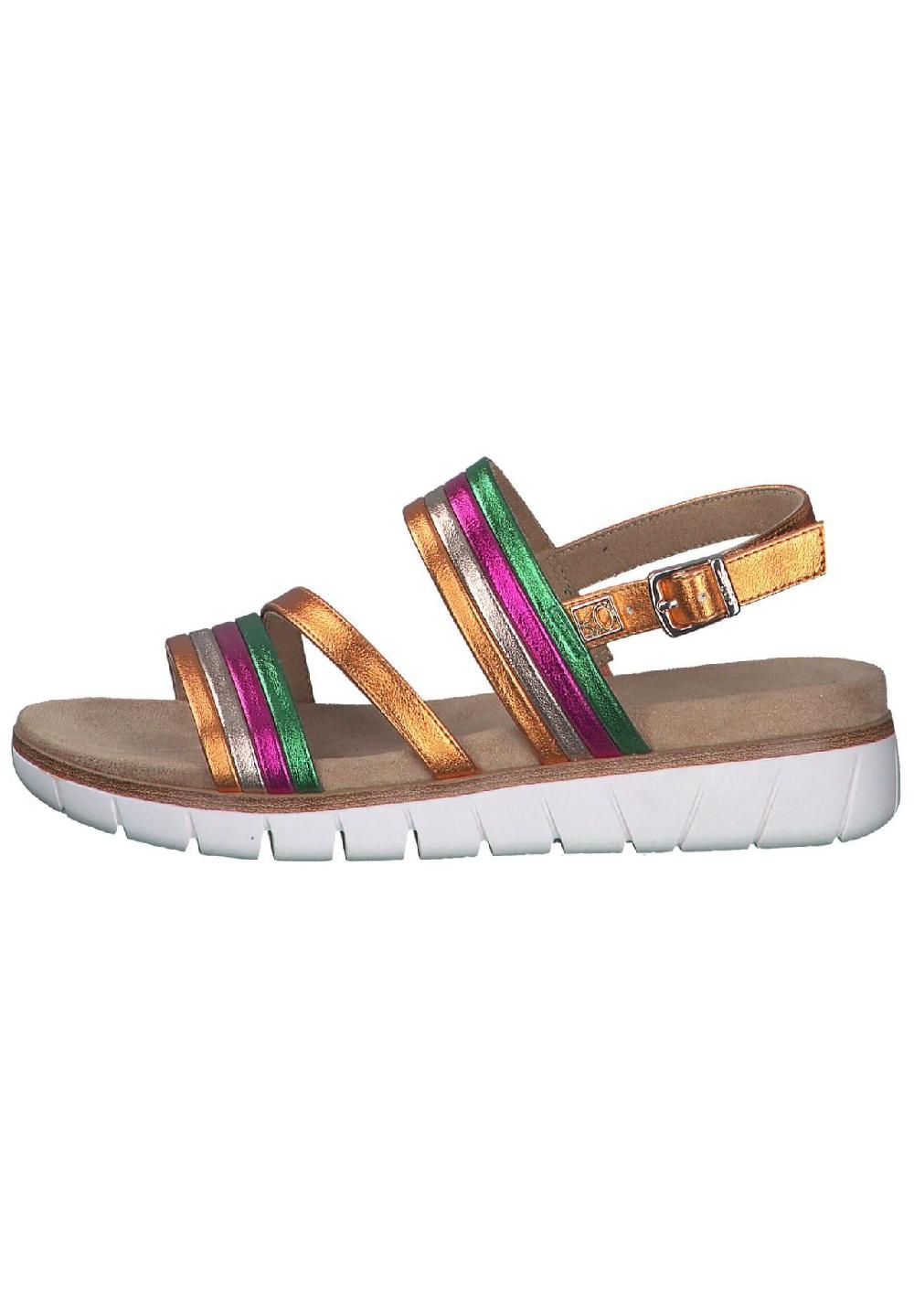 s.Oliver Lederimitat Sandalen Sonderangebot