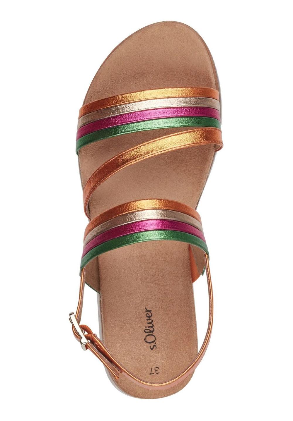 s.Oliver Lederimitat Sandalen Sonderangebot