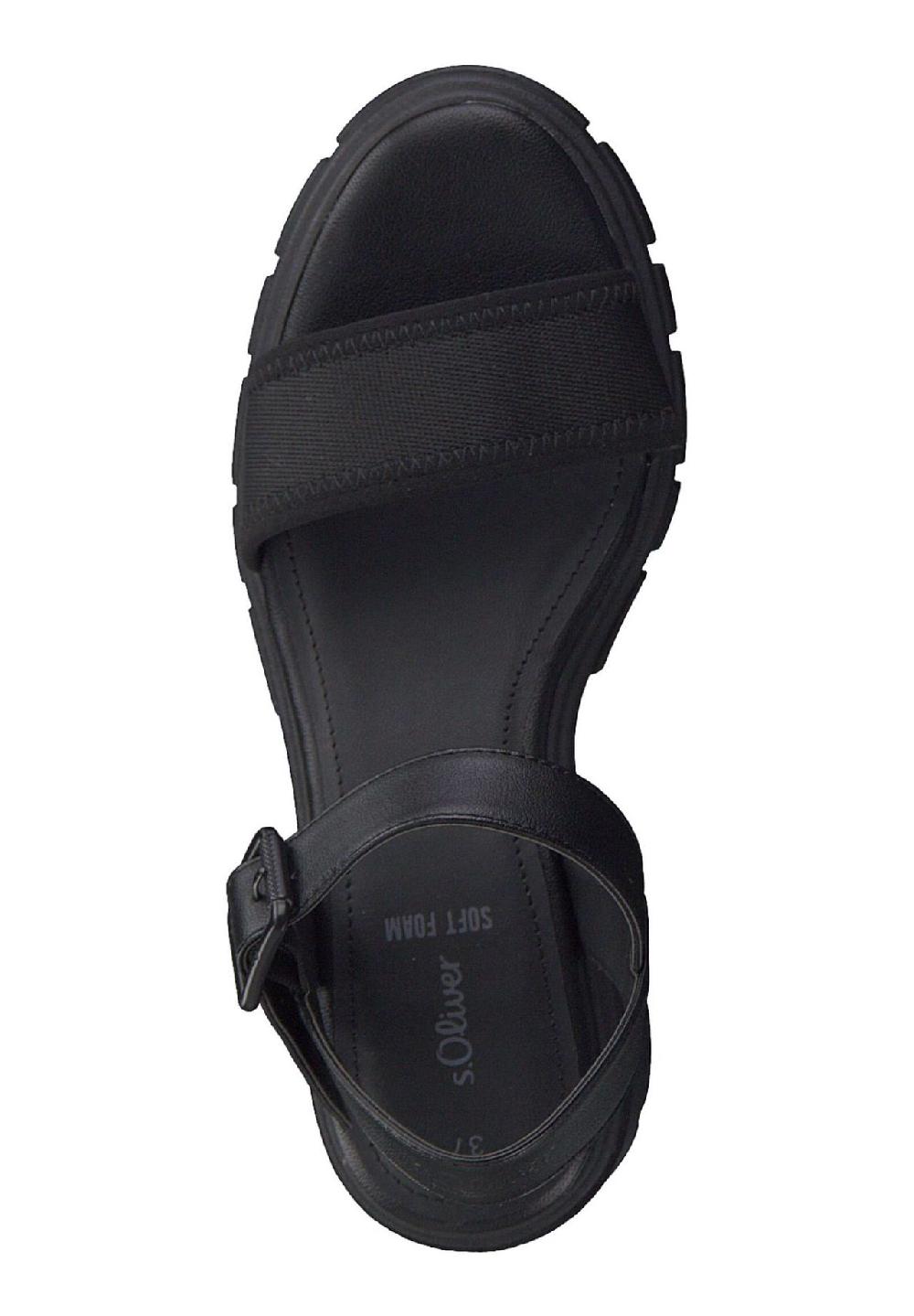 s.Oliver Lederimitat/Textil Sandalen Günstig kaufen