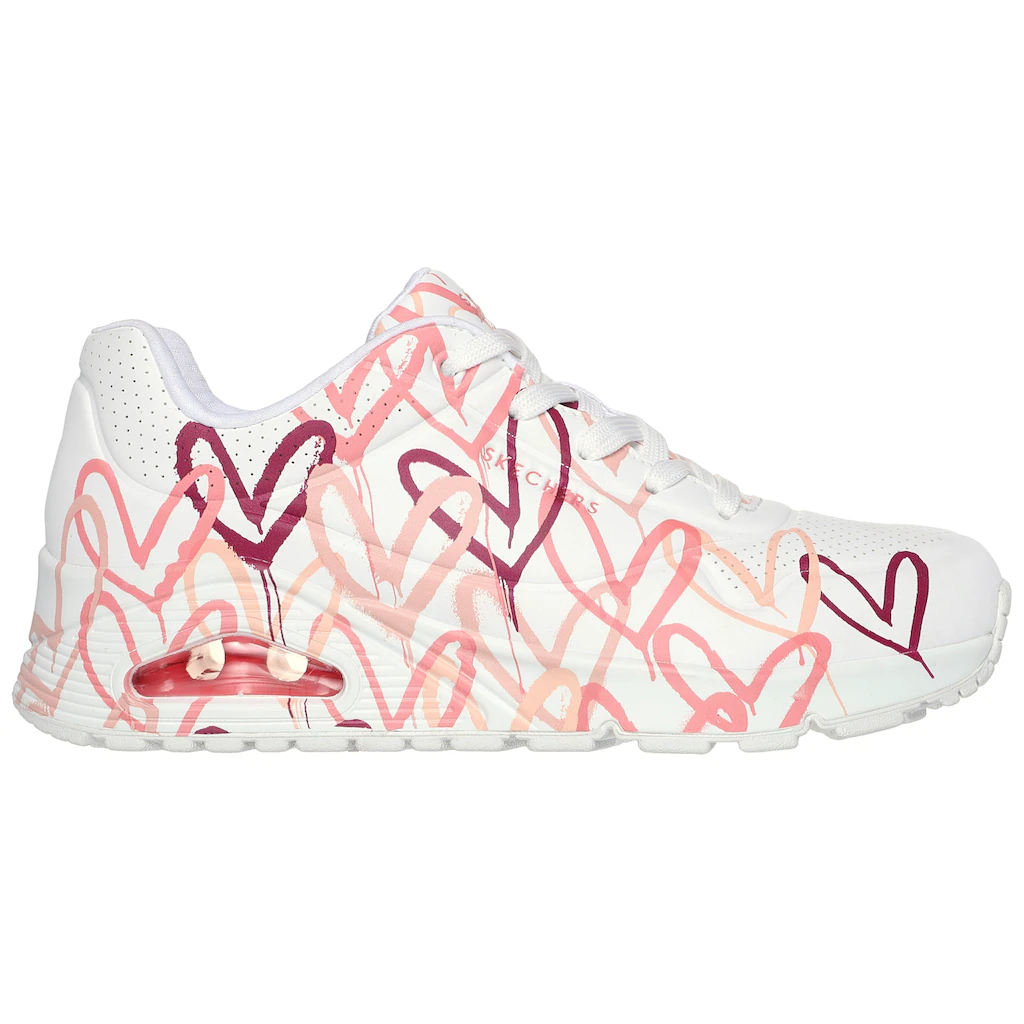 Skechers Wedgesneaker »UNO-SPREAD THE LOVE« Freizeitschuh Halbschuh Schnürschuh mit coolem Graffiti-Print Riesige Ersparnisse