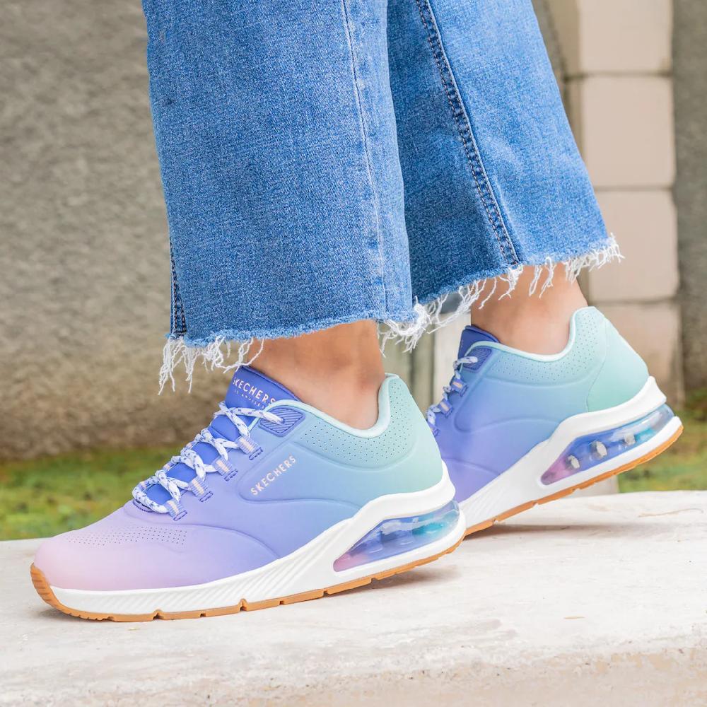 Skechers Sneaker »UNO 2 OMBRE AWAY« in leuchtender Farbkombi Freizeitschuh Halbschuh Schnürschuh online kaufen Tiefpreis