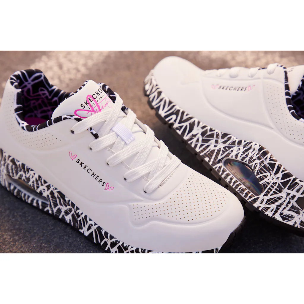 Skechers Sneaker »UNO LOVING LOVE« Freizeitschuh Halbschuh Schnürschuh mit Luftkammersohle Letzter Tag