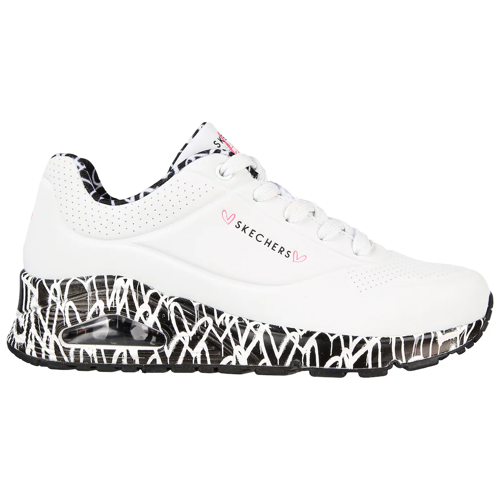 Skechers Sneaker »UNO LOVING LOVE« Freizeitschuh Halbschuh Schnürschuh mit Luftkammersohle Letzter Tag