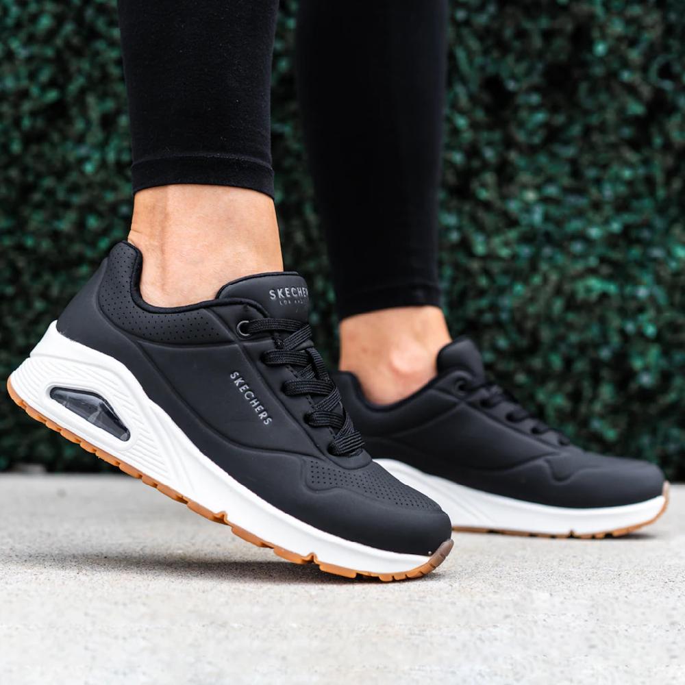 Skechers Wedgesneaker »Uno - Stand on Air« Freizeitschuh Halbschuh Schnürschuh mit feiner Perforation kaufen Online Shopping