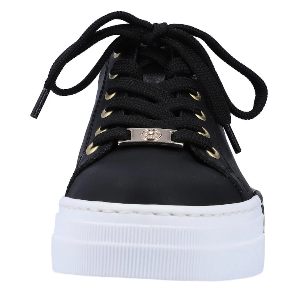 Rieker Plateausneaker mit Metallic-Fersenkappe Freizeitschuh Halbschuh Schnürschuh auf Rechnung online bestellen Tiefpreis