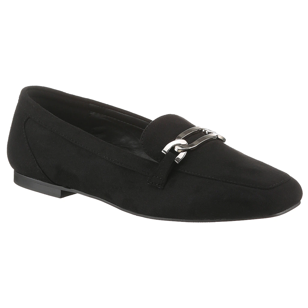 Aniston SHOES Loafer Slipper Schlupfschuh Flat Schmuckspange - NEUE KOLLEKTION Zeitbegrenzte Promotion