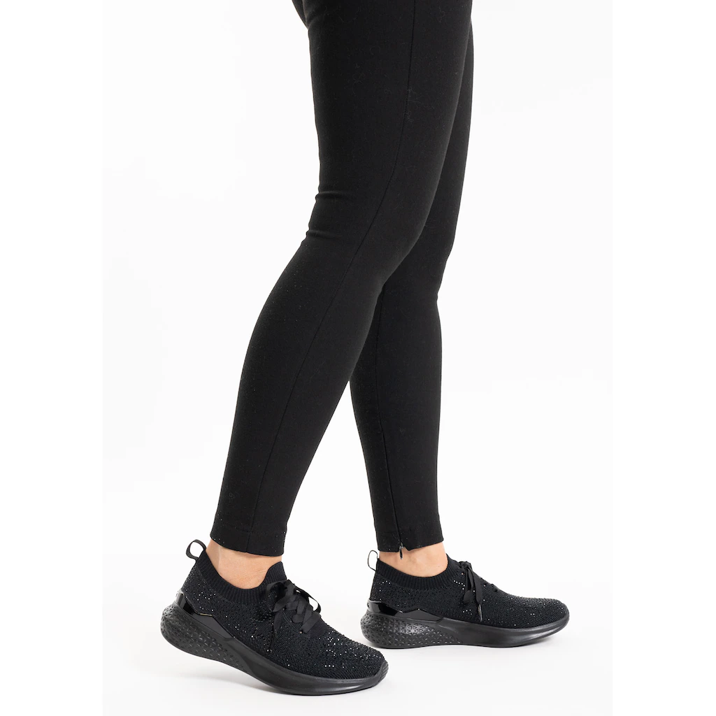 Ara Slip-On Sneaker »MAYA« Schnürschuh Slipper in Strickoptik H-Weite Black Friday Preise