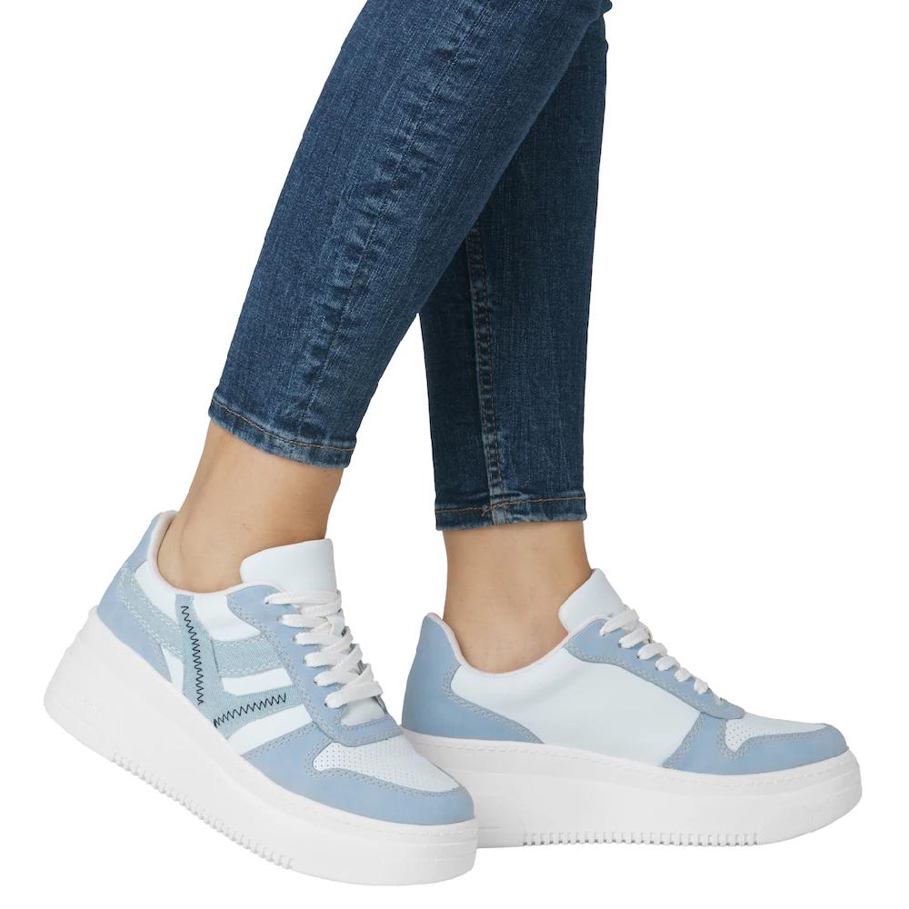 Rieker Plateausneaker Freizeitschuh Halbschuh Schnürschuh mit gepolstertem Schaftrand online bestellen Rabatte dieses Monats