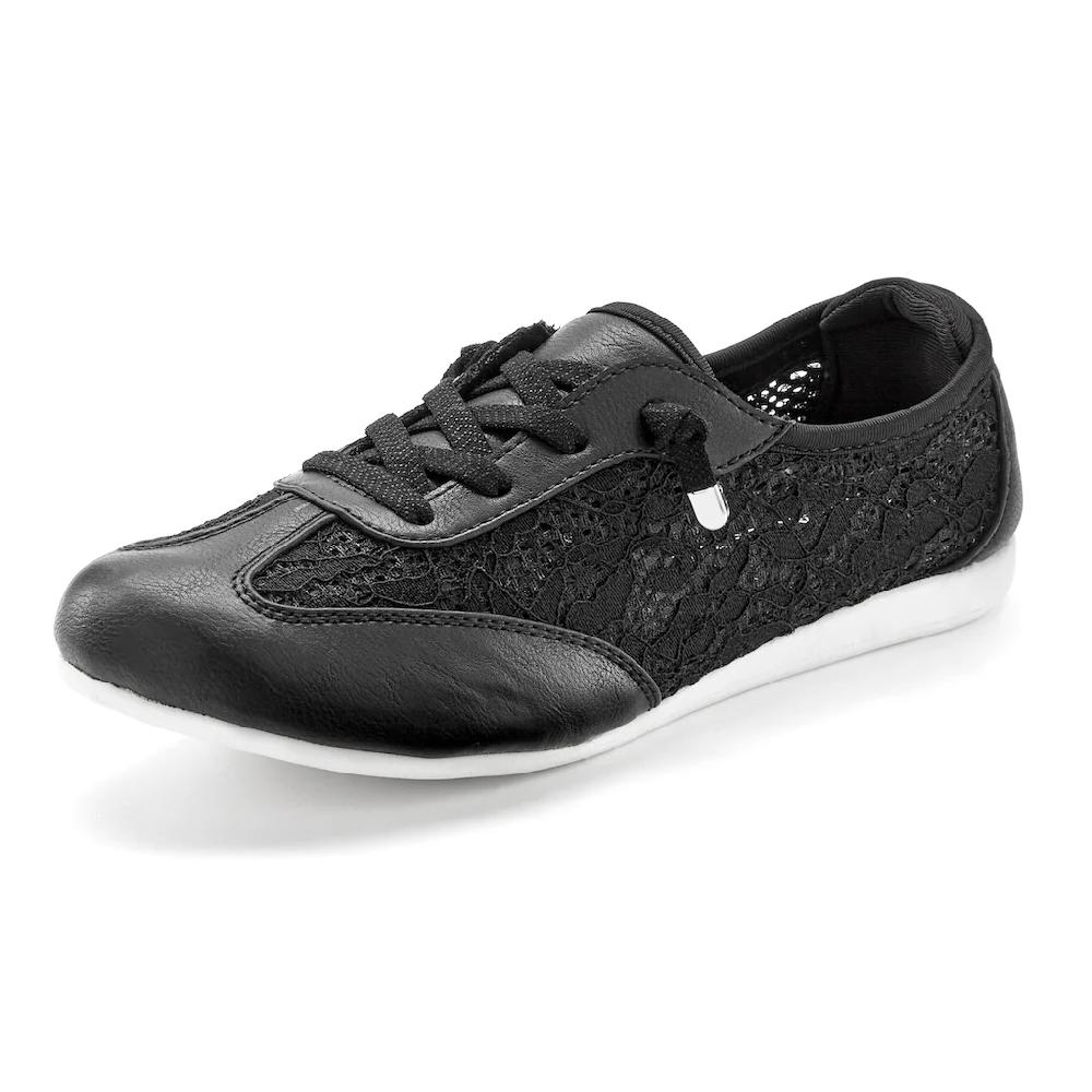 LASCANA Sneaker »Slip In Sneaker Freizeitschuh Halbschuh« mit modischen Spitzendetails VEGAN Fabrikpreis
