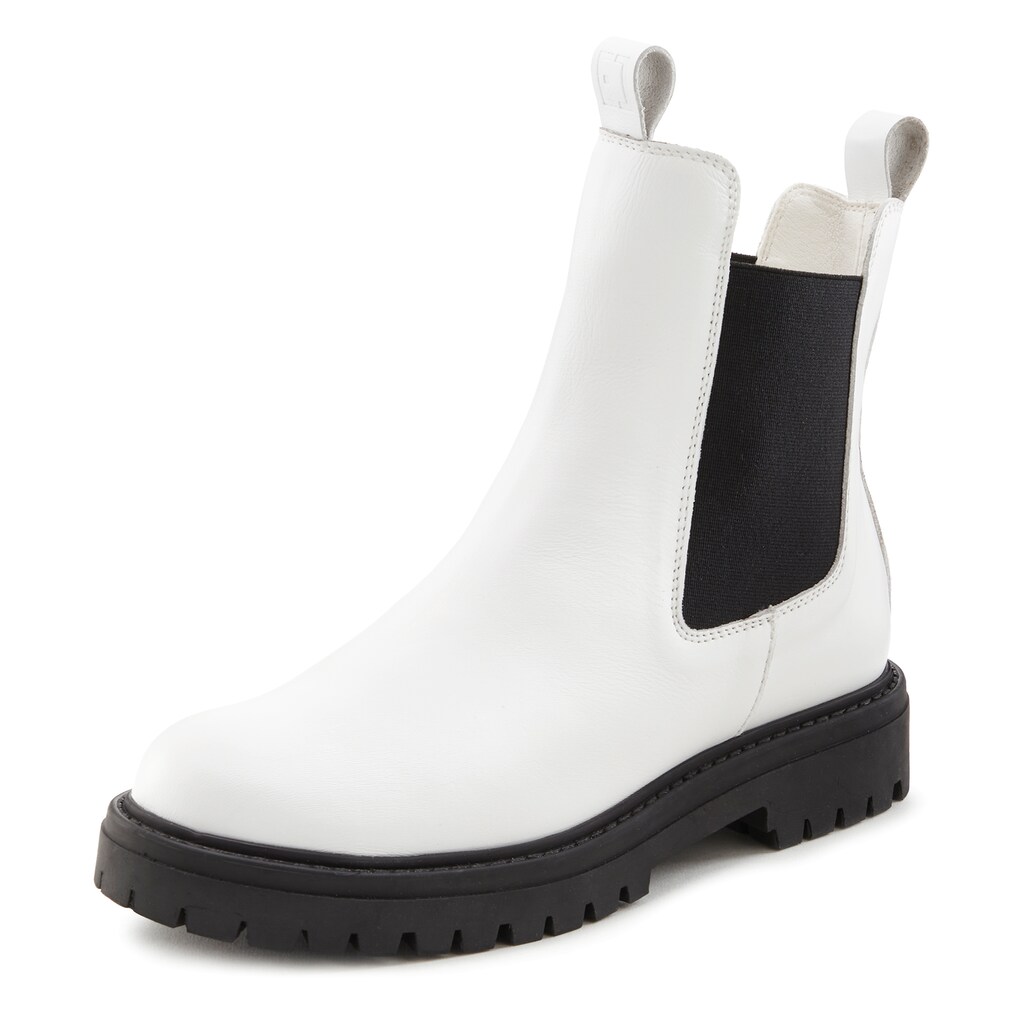 Elbsand Stiefelette Chelseaboots Schlupfstiefel Bikerboots aus Leder ▷ für Top Angebot