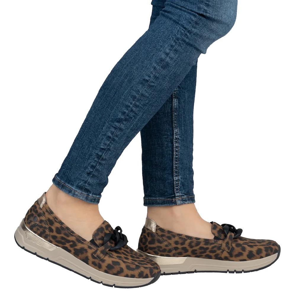 Rieker Loafer Slipper Slip-on Sneaker Halbschuh mit modischer Zierkette bestellen Blitzverkäufe