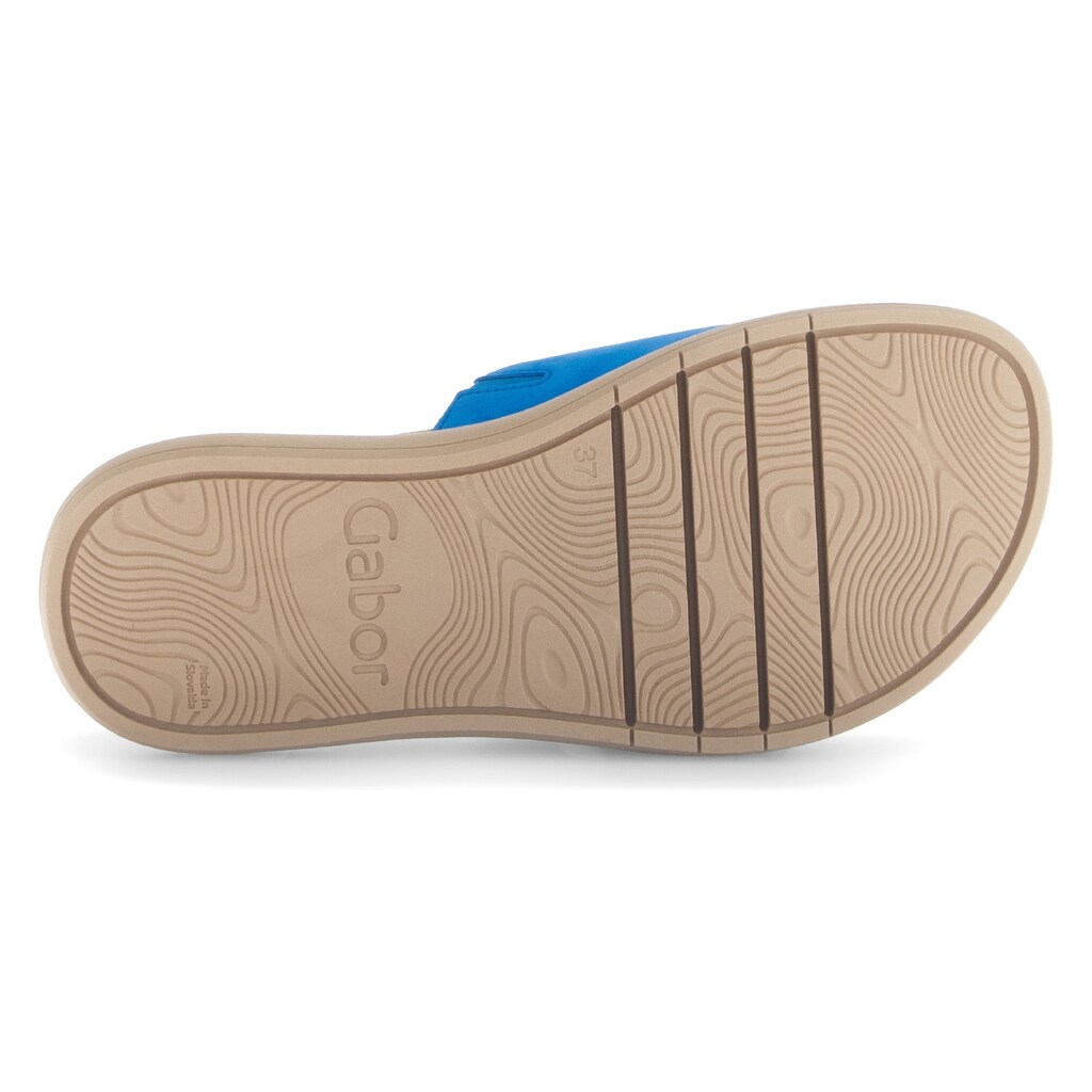 Gabor Pantolette Plateau Sommerschuh Schlappen mit großer Zierschnalle kaufen Fabrikpreis